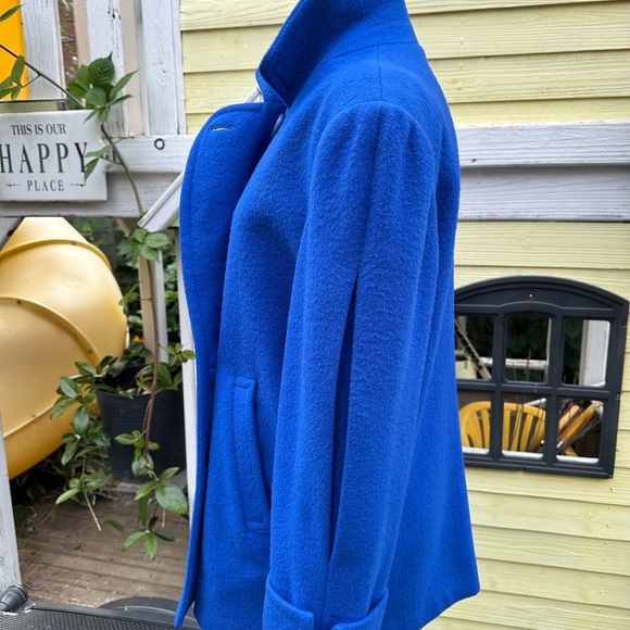 London Fog Maincoats Royal Blue Wool Vintage Coat - Picture 2 of 8